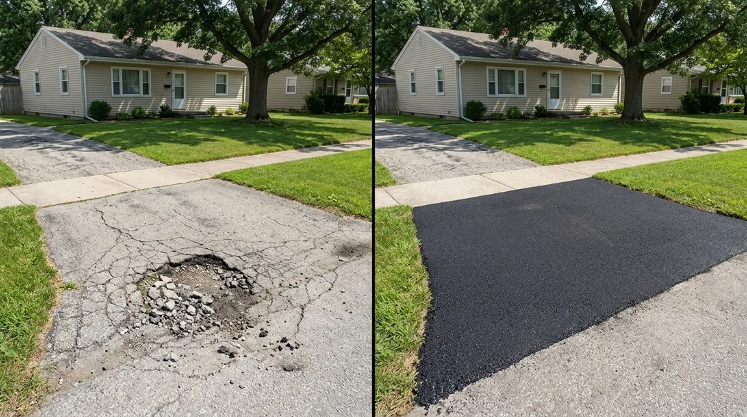 Potholes After a Central Illinois Winter: Should You Patch or Repave?